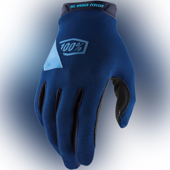 100% RIDECAMP NAVY / SLATE BLUE GLOVES SIZE M - Picture 1 of 8